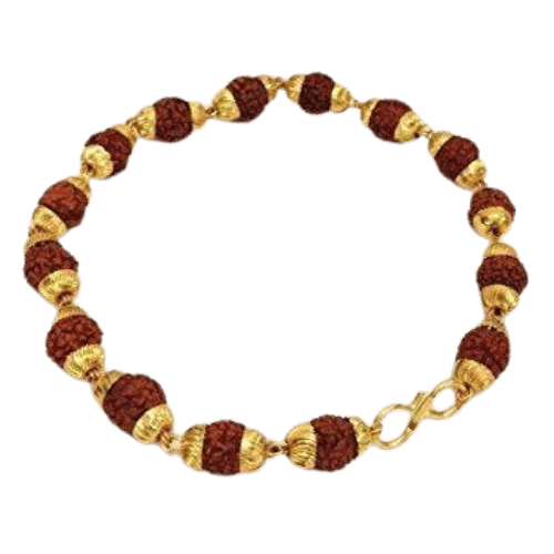 2 Mukhi Rudraksha Gold Bracelet